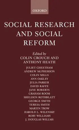 Crouch / Heath |  Social Research and Social Reform | Buch |  Sack Fachmedien