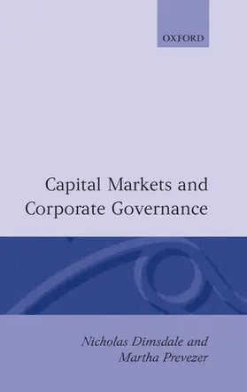 Dimsdale / Prevezer |  Capital Markets and Corporate Governance | Buch |  Sack Fachmedien