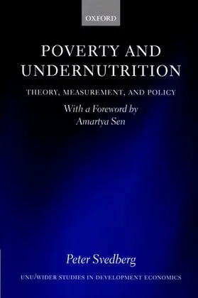 Svedberg |  Poverty and Undernutrition | Buch |  Sack Fachmedien