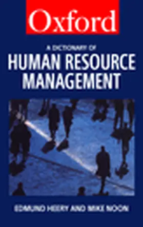 Heery / Noon |  A Dictionary of Human Resource Management | Buch |  Sack Fachmedien