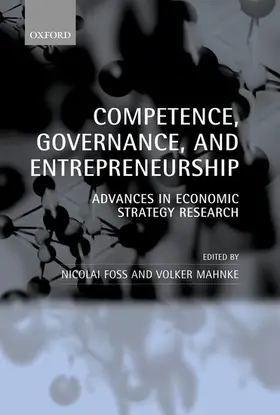 Foss / Mahnke |  Competence, Governance, and Entrepreneurship | Buch |  Sack Fachmedien
