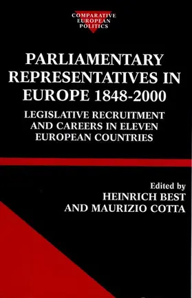 Best / Cotta |  Parliamentary Representatives in Europe 1848-2000 | Buch |  Sack Fachmedien