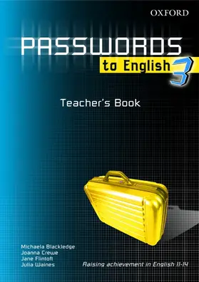 Blackledge / Crewe / Flintoft |  Passwords to English: 3: Teacher's Book 3 | Buch |  Sack Fachmedien