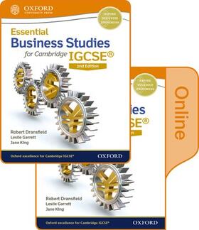 Dransfield / Garrett / King | Essential Business Studies for Cambridge IGCSE¿ Print and Online Student Book Pack | Buch | 978-0-19-841774-3 | sack.de