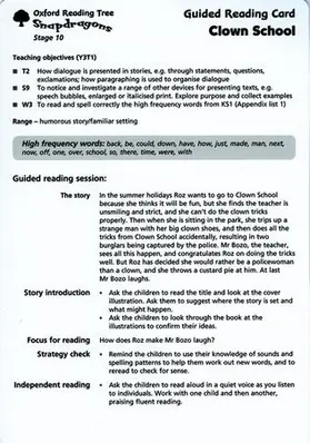 Bickler / Howell |  Oxford Reading Tree: Stage 10: Snapdragons: Guided Reading Cards (6 per pack) | Buch |  Sack Fachmedien