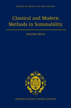 Boos / Cass |  Classical and Modern Methods in Summability | Buch |  Sack Fachmedien