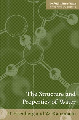 Eisenberg / Kauzmann |  The Structure and Properties of Water | Buch |  Sack Fachmedien