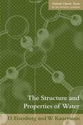 Eisenberg / Kauzmann |  The Structure and Properties of Water | Buch |  Sack Fachmedien