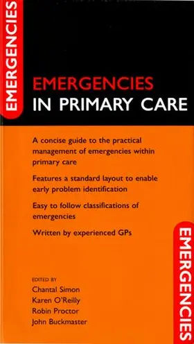 Simon / O'Reilly / Proctor |  Emergencies in Primary Care | Buch |  Sack Fachmedien