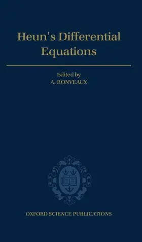 Ronveaux |  Heun's Differential Equations | Buch |  Sack Fachmedien