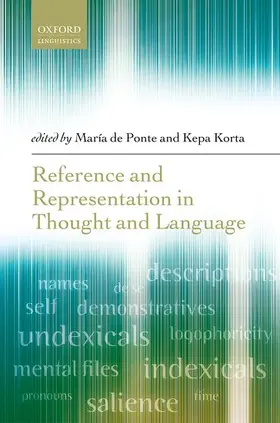 de Ponte / Korta |  Reference and Representation in Thought and Language | Buch |  Sack Fachmedien