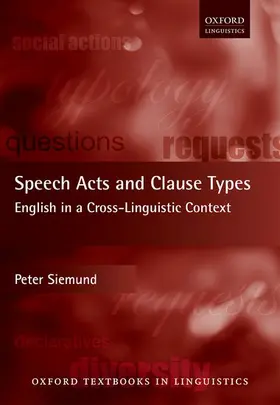 Siemund |  Speech Acts and Clause Types | Buch |  Sack Fachmedien