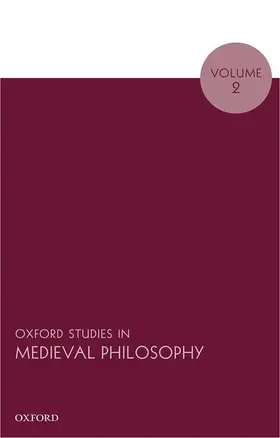 Pasnau |  Oxford Studies in Medieval Philosophy, Volume 2 | Buch |  Sack Fachmedien