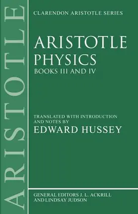 Aristotle |  Physics Books III and IV | Buch |  Sack Fachmedien