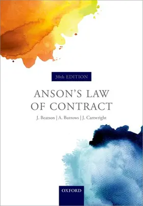Beatson / Beatson FBA / Burrows FBA, QC (Hon) |  Anson's Law of Contract | Buch |  Sack Fachmedien
