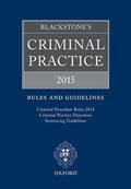 Ormerod Qc (Hon) / Ormerod QC (Hon) |  Blackstone's Criminal Practice 2015: Rules and Guidelines | Buch |  Sack Fachmedien