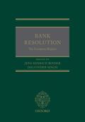 Binder / Singh |  Bank Resolution: The European Regime | Buch |  Sack Fachmedien
