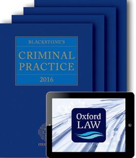 Blackstone's Criminal Practice 2016 (book, all supplements, and digital pack) | Medienkombination | 978-0-19-875706-1 | sack.de