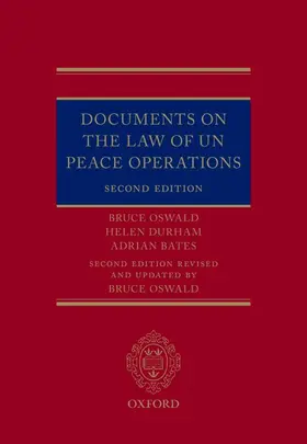 Oswald / Durham / Bates |  Documents on the Law of Un Peace Operations | Buch |  Sack Fachmedien