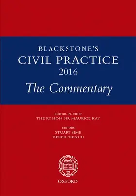 Sime / French |  Blackstone's Civil Practice 2016: The Commentary | Buch |  Sack Fachmedien
