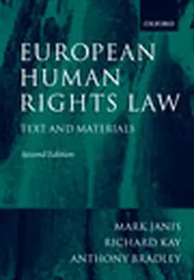 Janis / Kay / Bradley |  European Human Rights Law | Buch |  Sack Fachmedien
