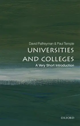 Palfreyman / Temple |  Universities and Colleges | Buch |  Sack Fachmedien
