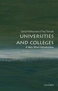 Palfreyman / Temple |  Universities and Colleges: A Very Short Introduction | Buch |  Sack Fachmedien