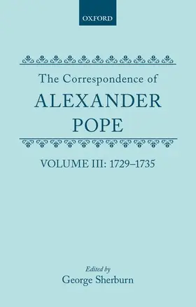 Pope / Sherburn |  The Correspondence of Alexander Pope | Buch |  Sack Fachmedien