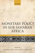 Berg / Portillo |  Monetary Policy in Sub-Saharan Africa | Buch |  Sack Fachmedien