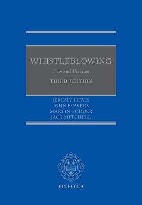 Bowers QC / Fodder / Lewis | Whistleblowing | Buch | 978-0-19-878803-4 | sack.de