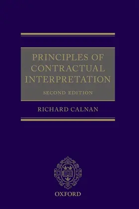Calnan |  Principles of Contractual Interpretation | Buch |  Sack Fachmedien
