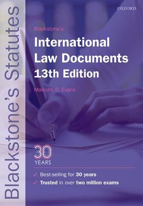 Evans | Blackstone's International Law Documents | Buch | 978-0-19-880274-7 | sack.de