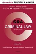 Allen |  Concentrate Q&A Criminal Law | Buch |  Sack Fachmedien