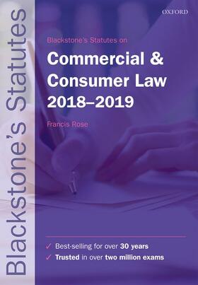 Rose | Blackstone's Statutes on Commercial & Consumer Law 2018-2019 | Buch | 978-0-19-881851-9 | sack.de