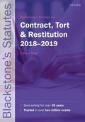 Rose |  Blackstone's Statutes on Contract, Tort & Restitution 2018-2019 | Buch |  Sack Fachmedien