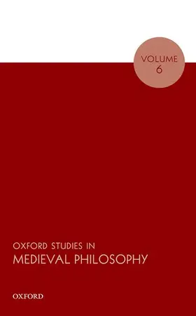Pasnau |  Oxford Studies in Medieval Philosophy Volume 6 | Buch |  Sack Fachmedien