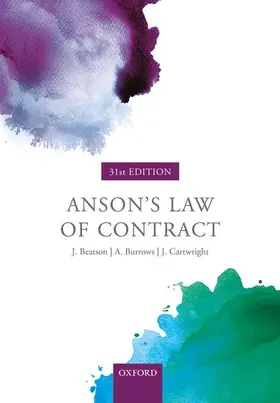 Beatson FBA / Cartwright / Burrows FBA, QC (Hon) |  Anson's Law of Contract | Buch |  Sack Fachmedien