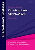 DYSON / Dyson |  Blackstone's Statutes on Criminal Law 2019-2020 | Buch |  Sack Fachmedien