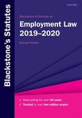 KIDNER / Kidner |  Blackstone's Statutes on Employment Law 2019-2020 | Buch |  Sack Fachmedien