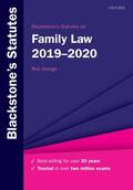 GEORGE / George |  Blackstone's Statutes on Family Law 2019-2020 | Buch |  Sack Fachmedien