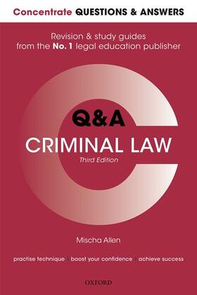 Allen | Concentrate Questions and Answers Criminal Law | Buch | 978-0-19-885348-0 | sack.de