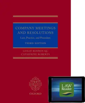 Kosmin / Roberts |  Company Meetings and Resolutions (Digital Pack) | Buch |  Sack Fachmedien