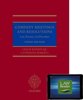 Kosmin / Roberts | Company Meetings and Resolutions (Digital Pack) | Buch | 978-0-19-885357-2 | sack.de