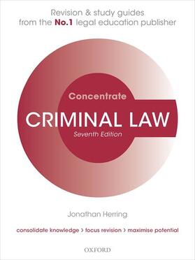 Herring | Herring, J: Criminal Law Concentrate | Buch | 978-0-19-885498-2 | sack.de