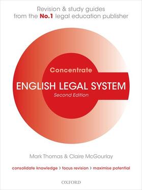 McGourlay / Thomas | English Legal System Concentrate | Buch | 978-0-19-885502-6 | sack.de