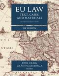 De Burca / Craig / de Búrca |  EU Law | Buch |  Sack Fachmedien