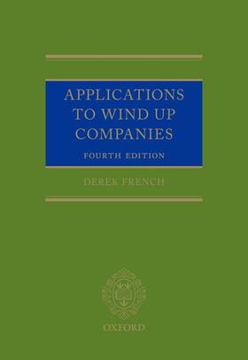 French / Sime |  Applications to Wind Up Companies | Buch |  Sack Fachmedien
