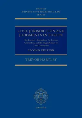 Hartley |  Civil Jurisdiction and Judgements in Europe | Buch |  Sack Fachmedien