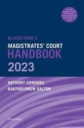Edwards / Dalton / Redhouse |  Blackstone's Magistrates' Court Handbook 2023 and Blackstone's Youths in the Criminal Courts (October 2018 Edition) Pack | Buch |  Sack Fachmedien