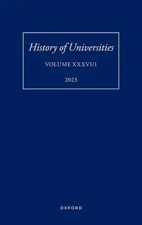 Darwall-Smith / Feingold |  History of Universities: Volume XXXVI / 1 | Buch |  Sack Fachmedien